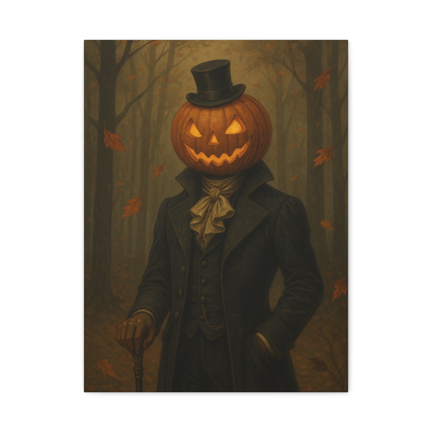 Spooky Pumpkin Canvas Art - Halloween Decor