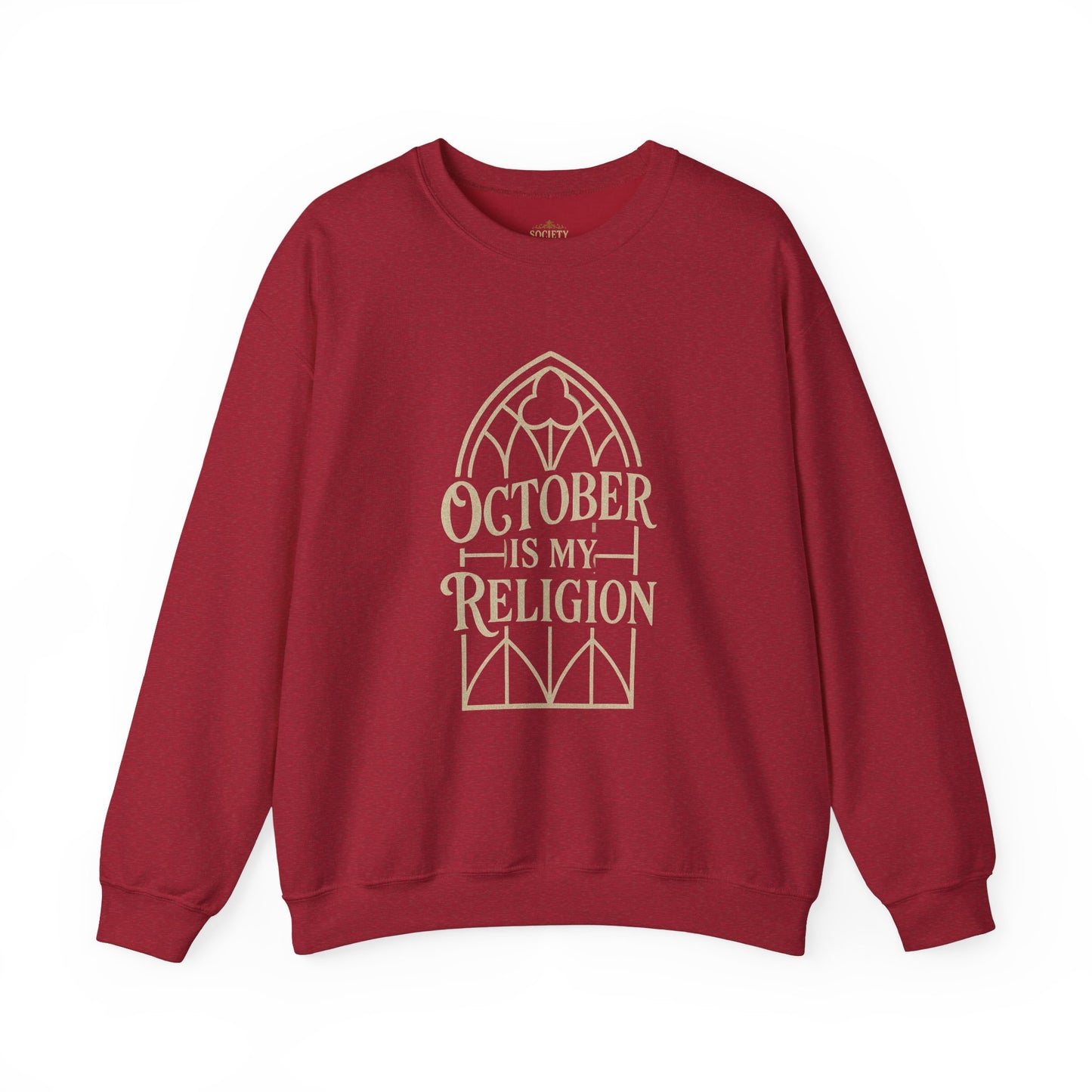 October Is My Religion Sweatshirt | Cozy Unisex Crewneck for Fall Celebrations