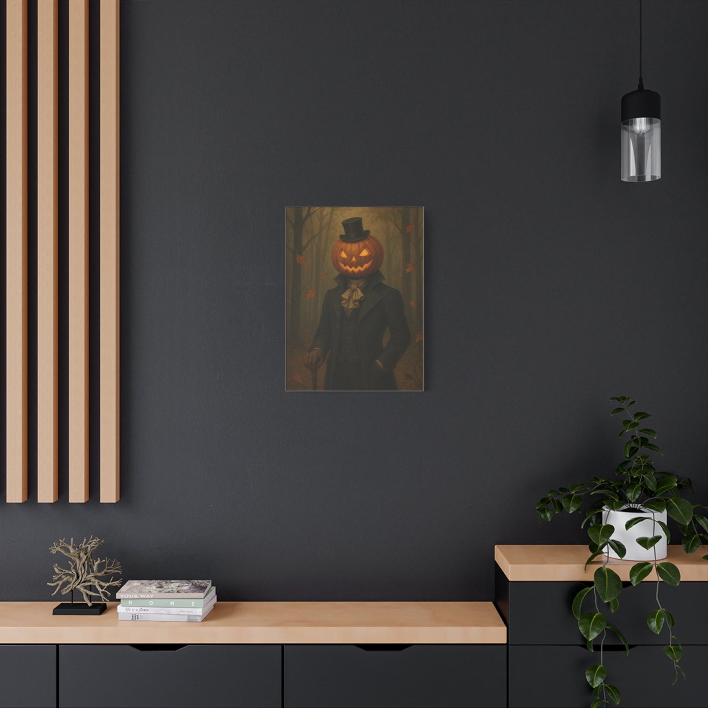 Spooky Pumpkin Canvas Art - Halloween Decor