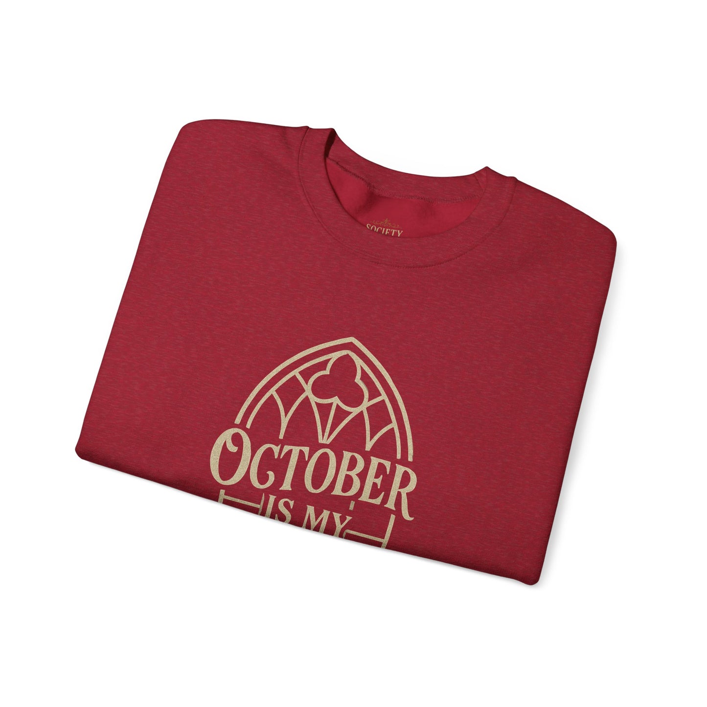 October Is My Religion Sweatshirt | Cozy Unisex Crewneck for Fall Celebrations