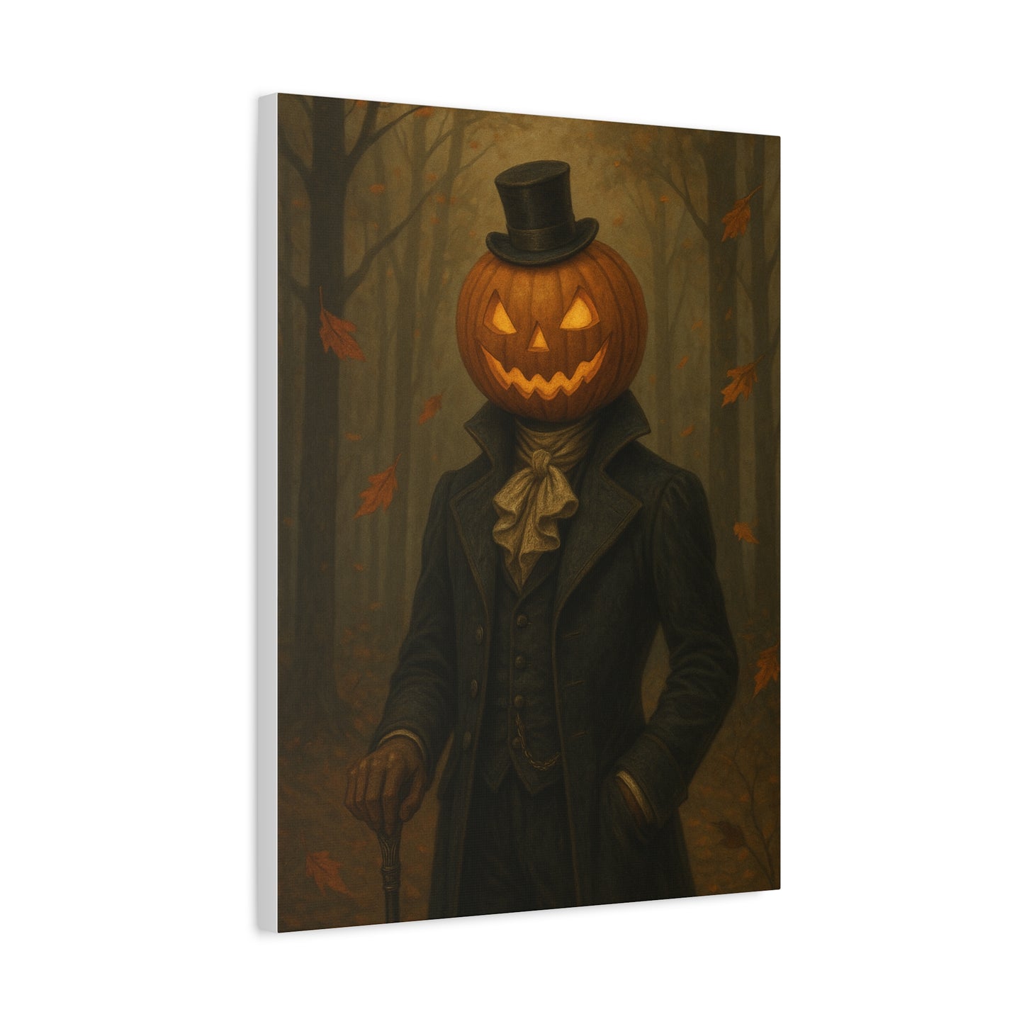 Spooky Pumpkin Canvas Art - Halloween Decor