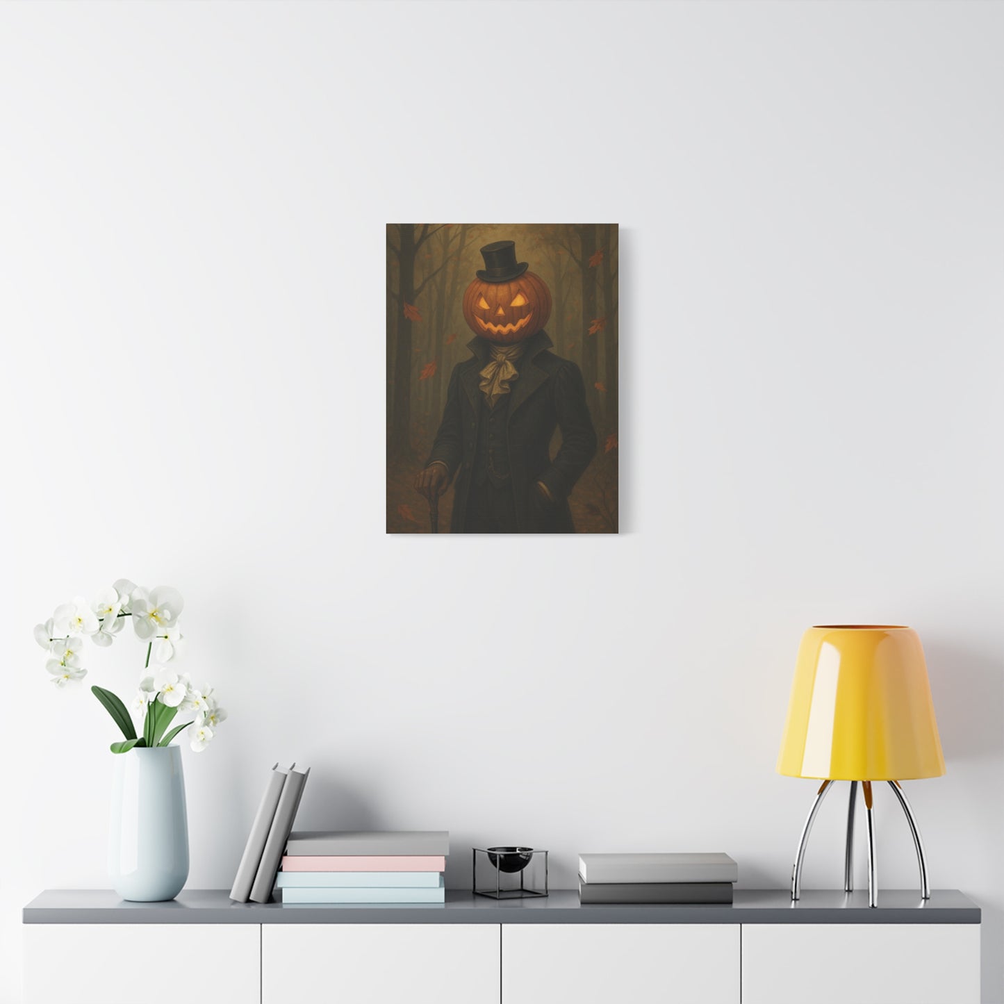 Spooky Pumpkin Canvas Art - Halloween Decor
