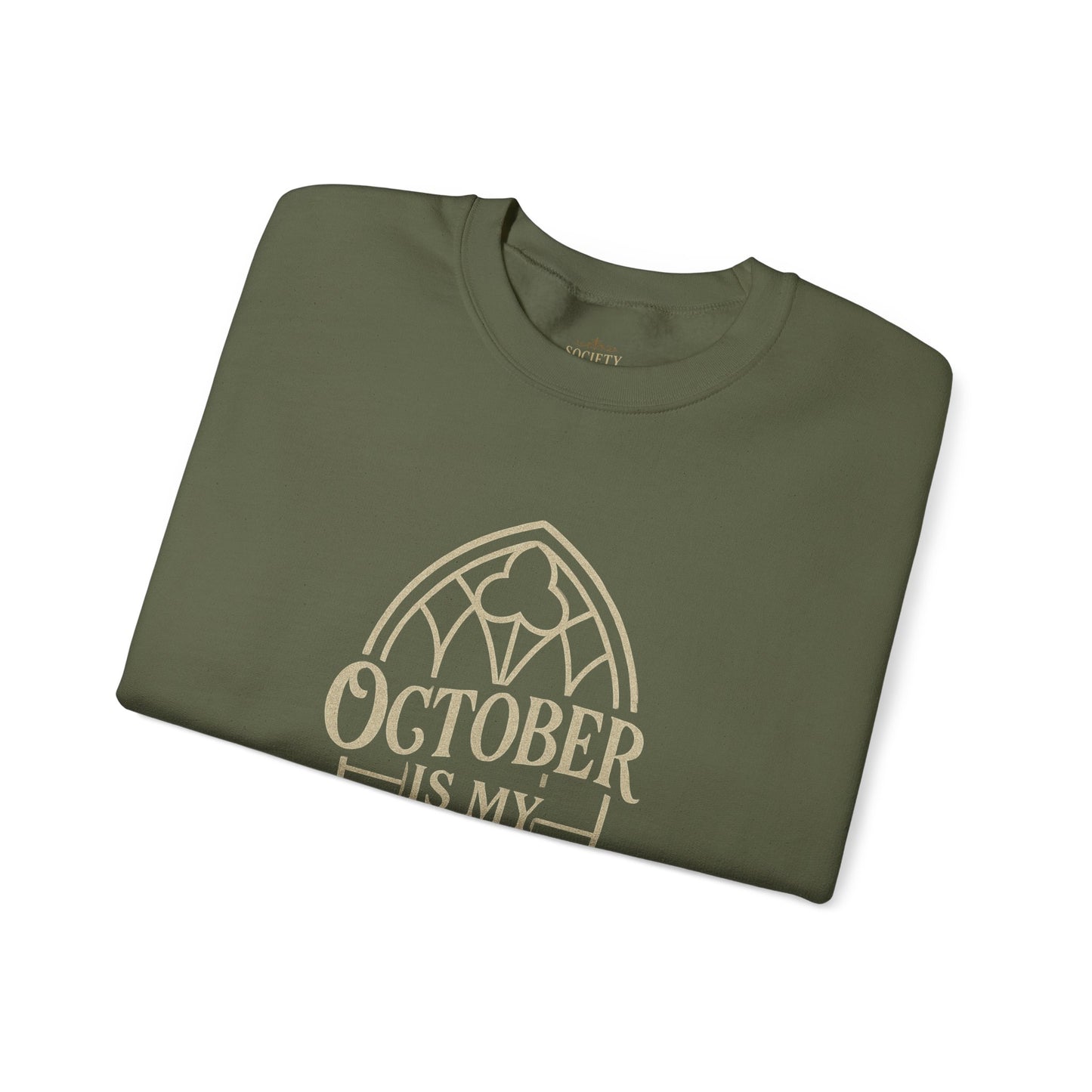 October Is My Religion Sweatshirt | Cozy Unisex Crewneck for Fall Celebrations