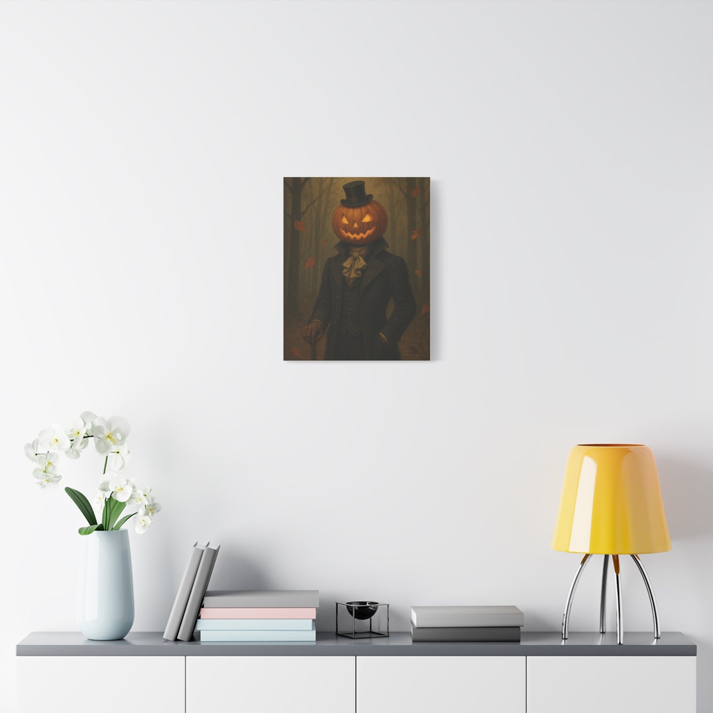 Spooky Pumpkin Canvas Art - Halloween Decor