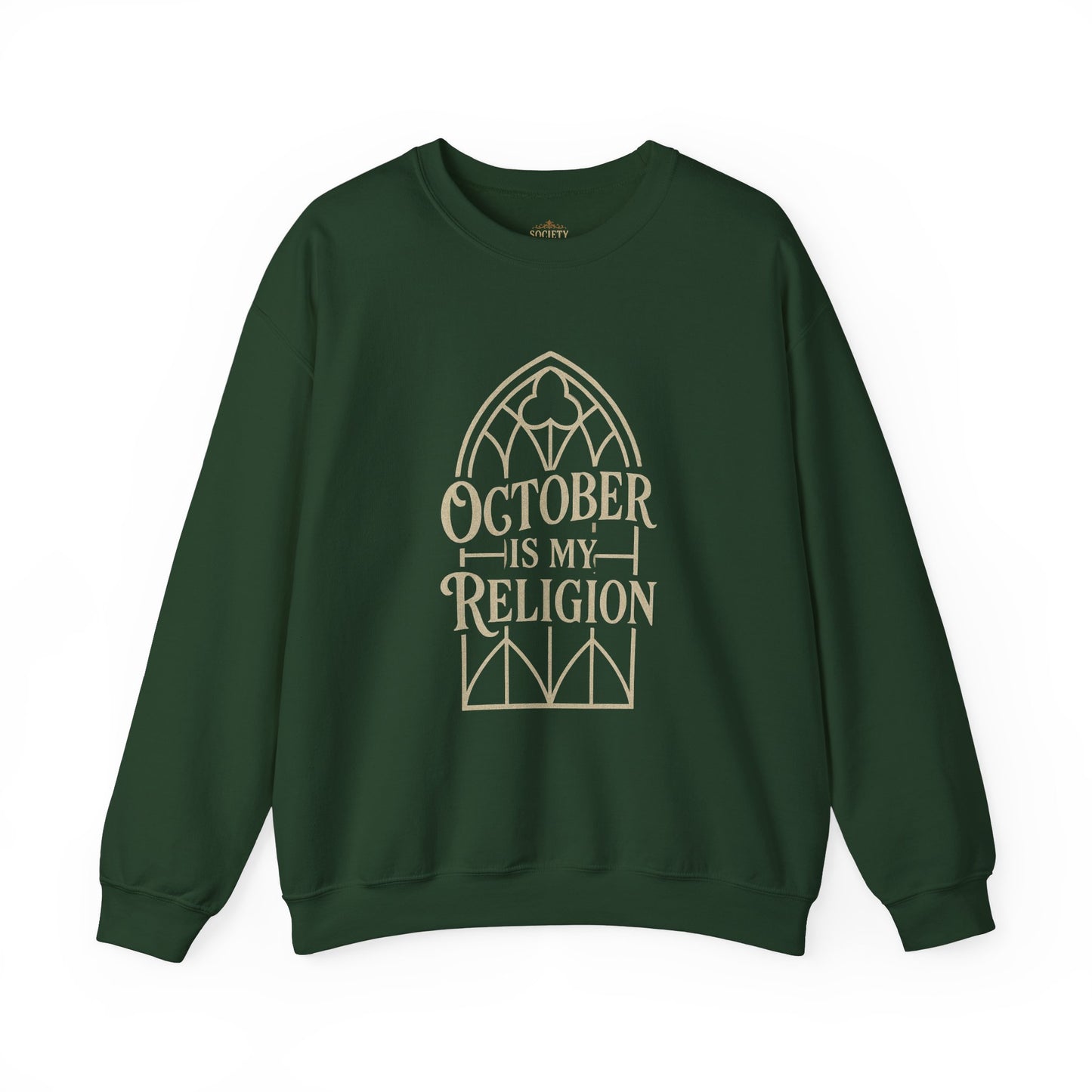 October Is My Religion Sweatshirt | Cozy Unisex Crewneck for Fall Celebrations