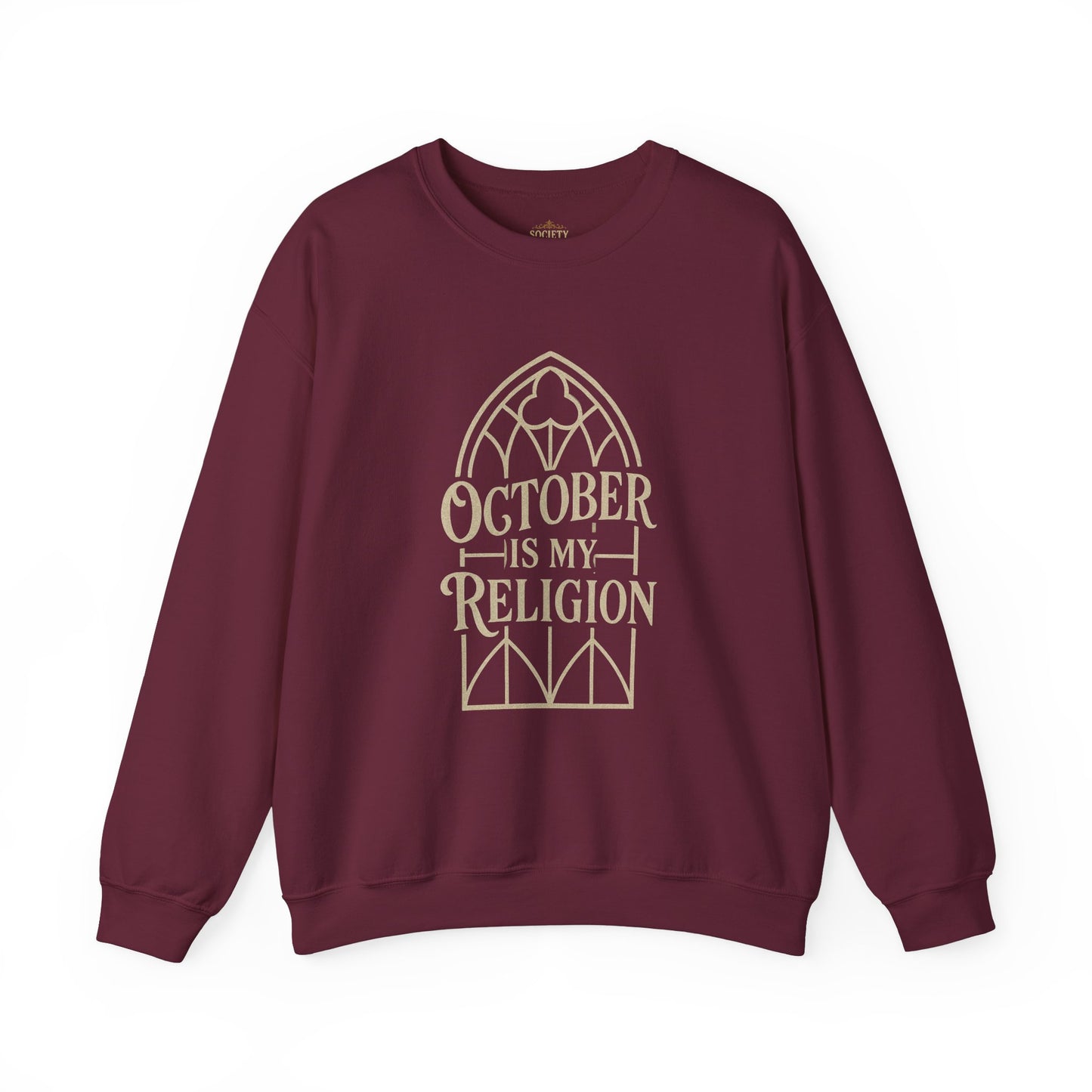 October Is My Religion Sweatshirt | Cozy Unisex Crewneck for Fall Celebrations