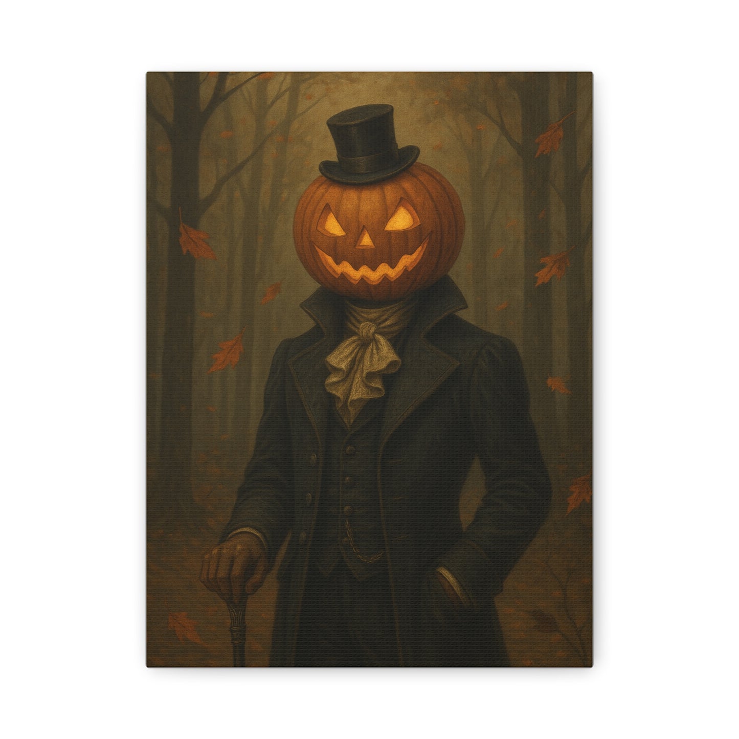 Spooky Pumpkin Canvas Art - Halloween Decor