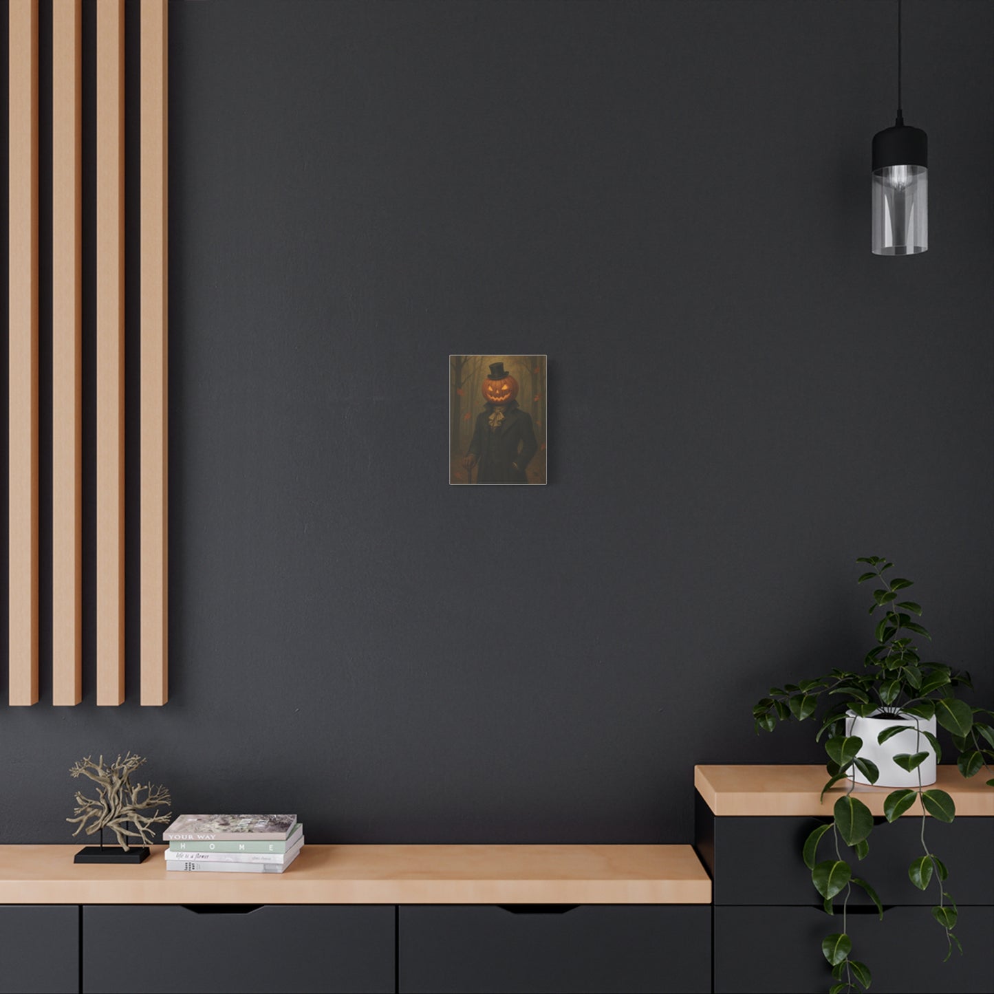 Spooky Pumpkin Canvas Art - Halloween Decor