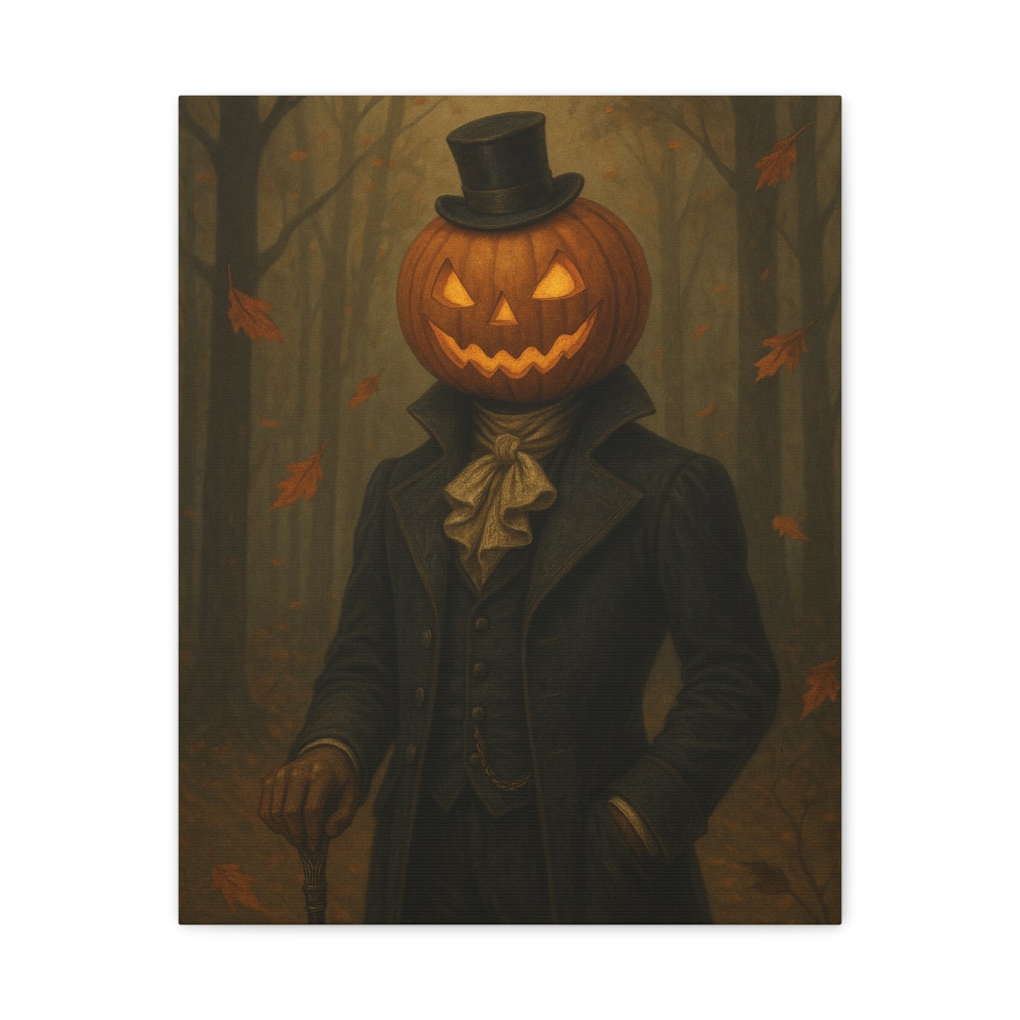 Spooky Pumpkin Canvas Art - Halloween Decor