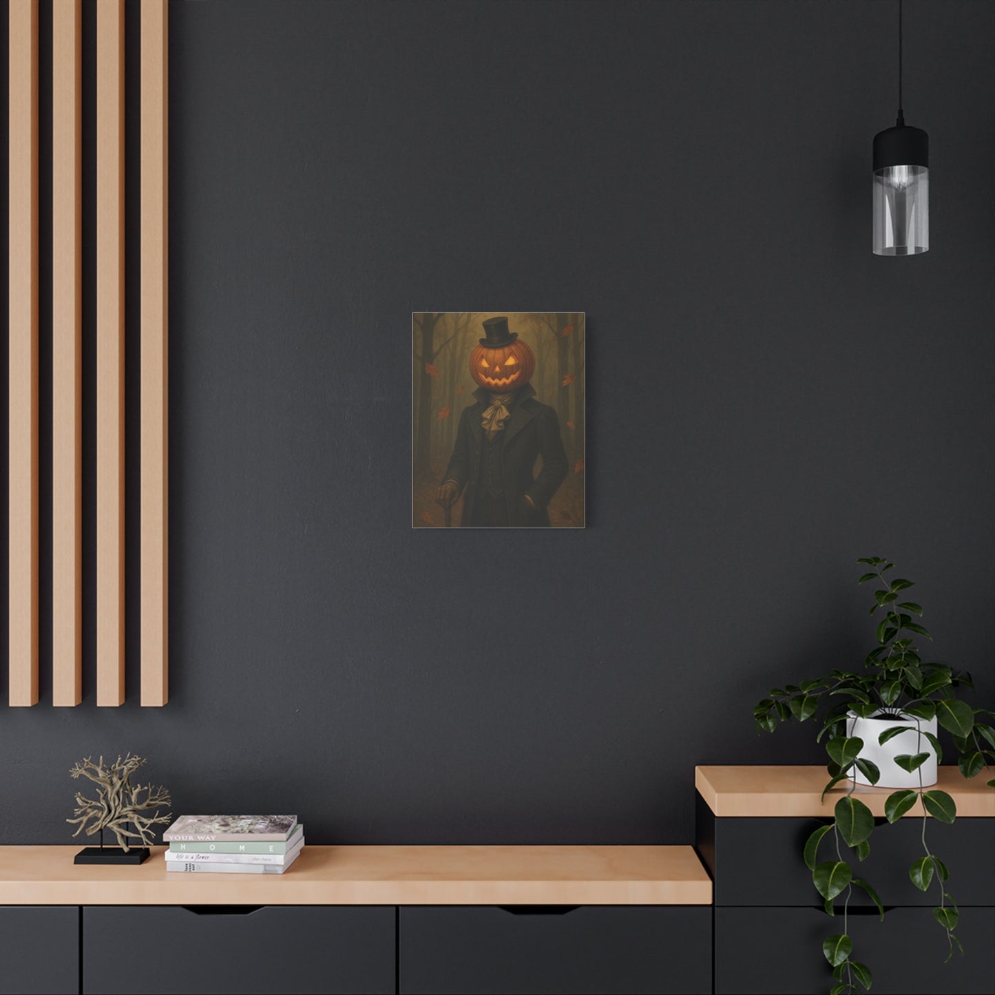 Spooky Pumpkin Canvas Art - Halloween Decor
