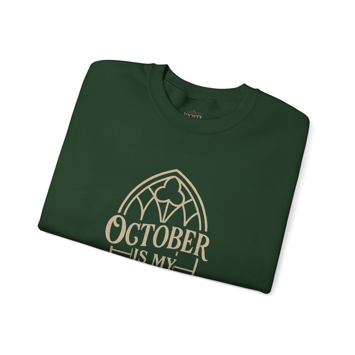 October Is My Religion Sweatshirt | Cozy Unisex Crewneck for Fall Celebrations