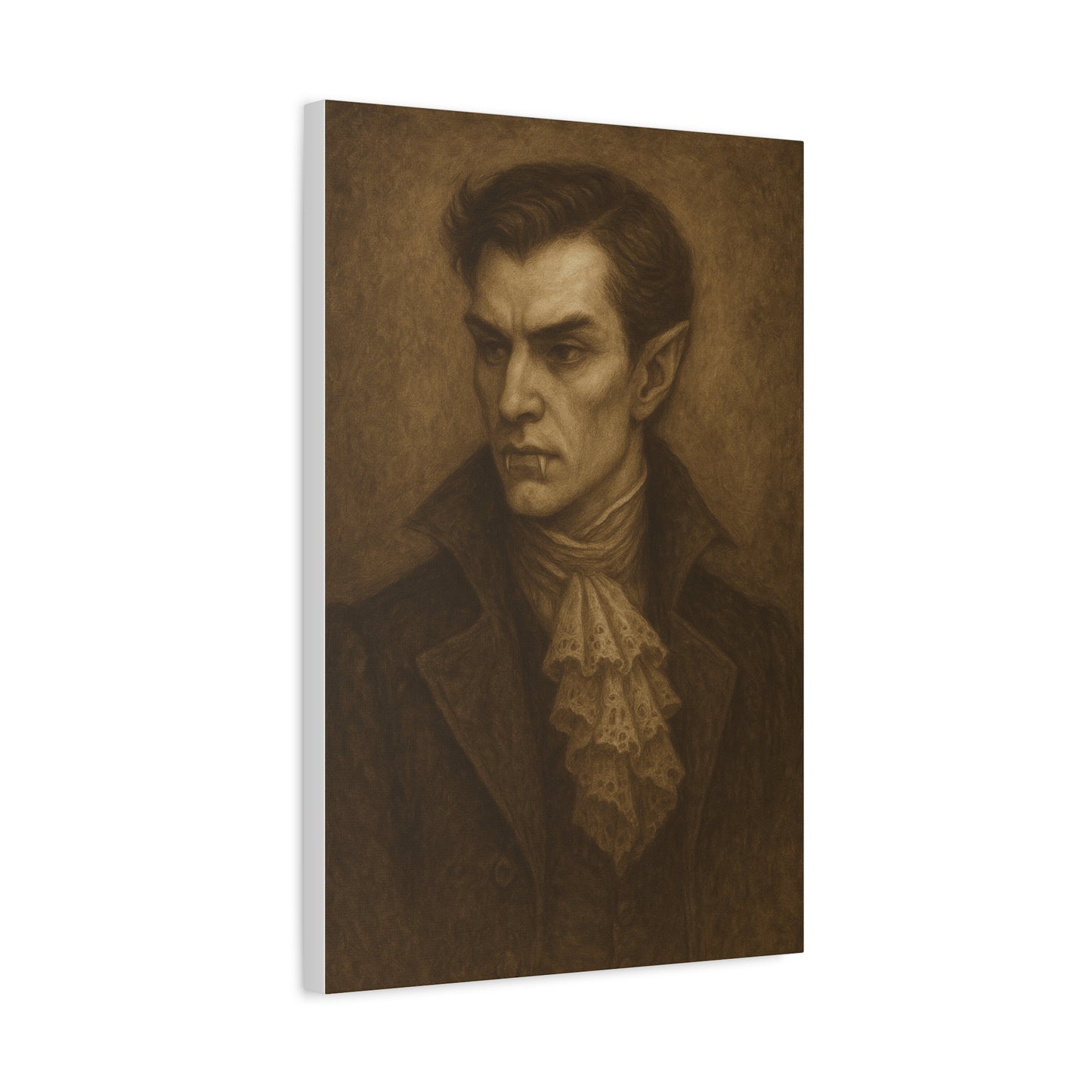 Gothic Vampire Portrait Canvas Wall Art
