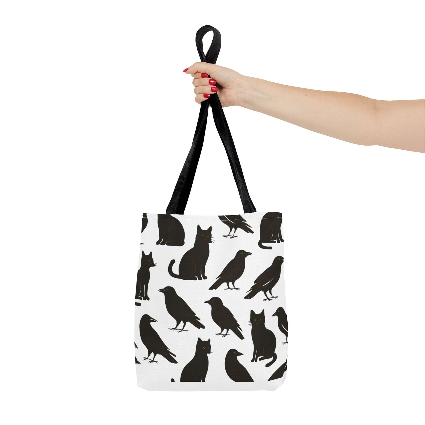 Mystical Black Cats & Crows Tote Bag - Perfect for Halloween and Everyday Use