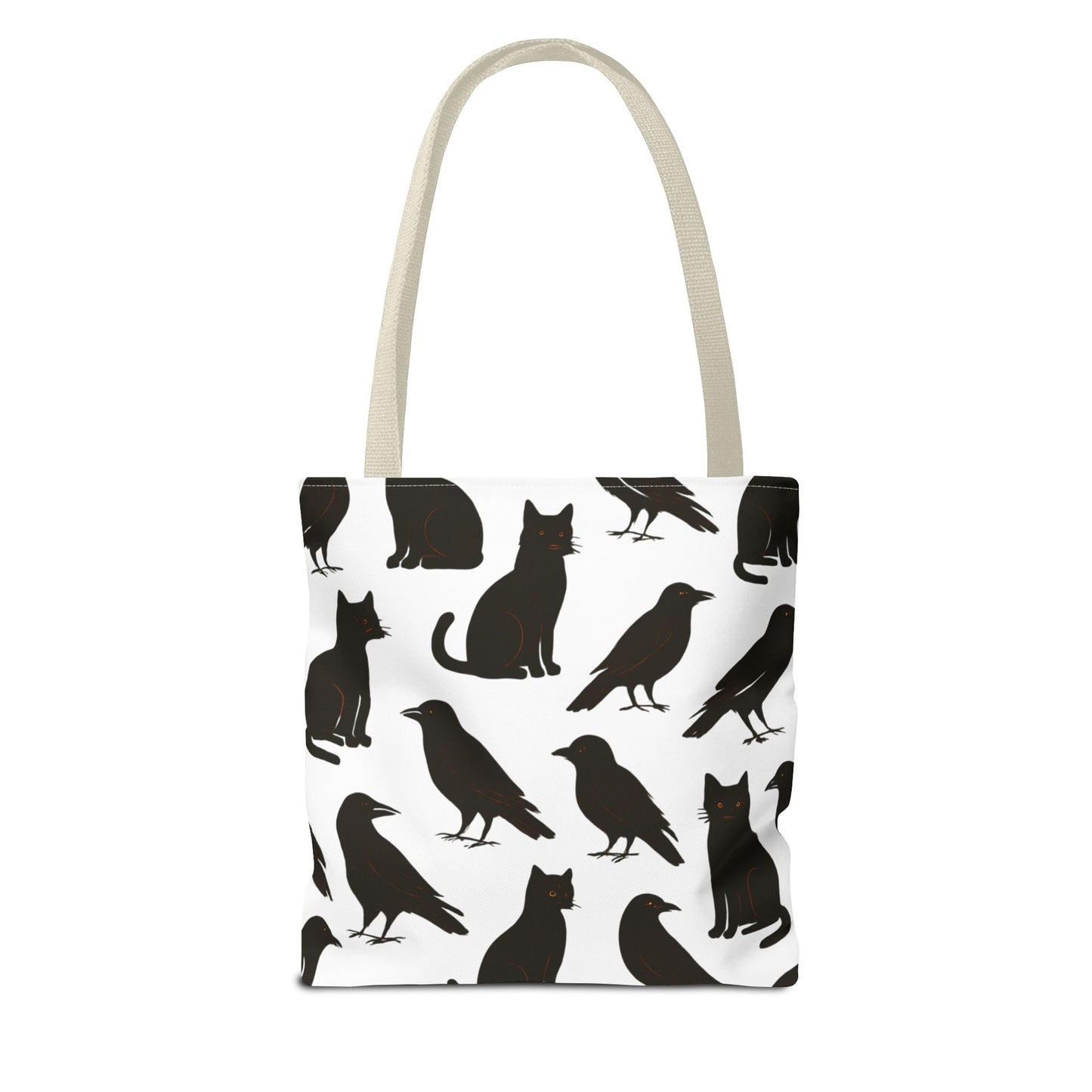 Mystical Black Cats & Crows Tote Bag - Perfect for Halloween and Everyday Use