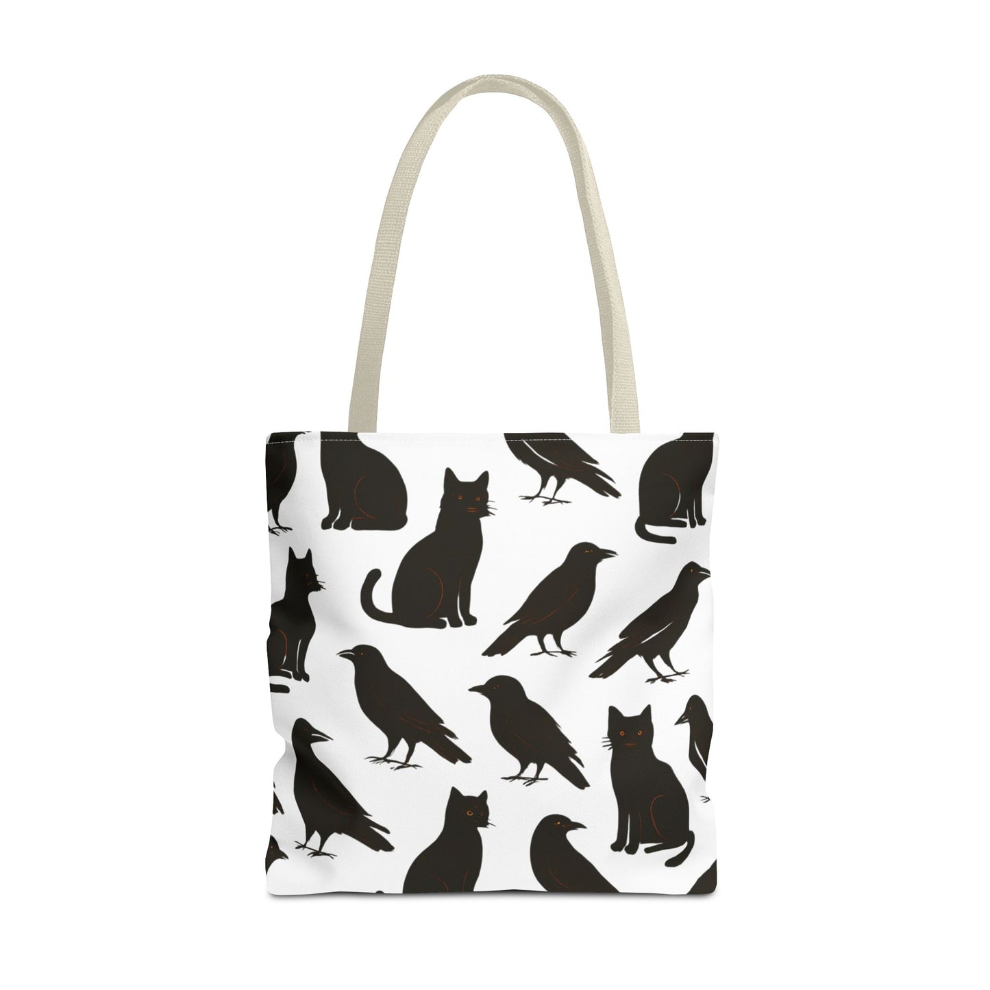 Mystical Black Cats & Crows Tote Bag - Perfect for Halloween and Everyday Use