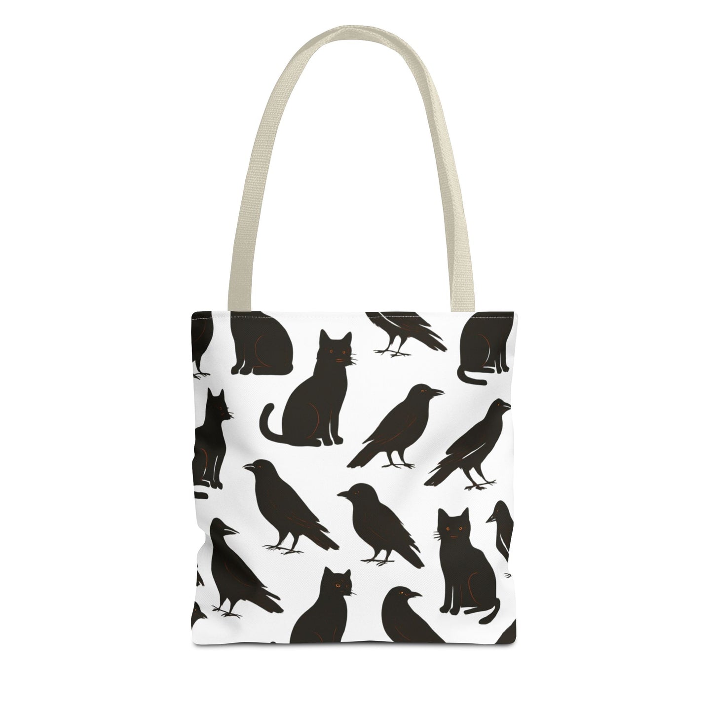 Mystical Black Cats & Crows Tote Bag - Perfect for Halloween and Everyday Use