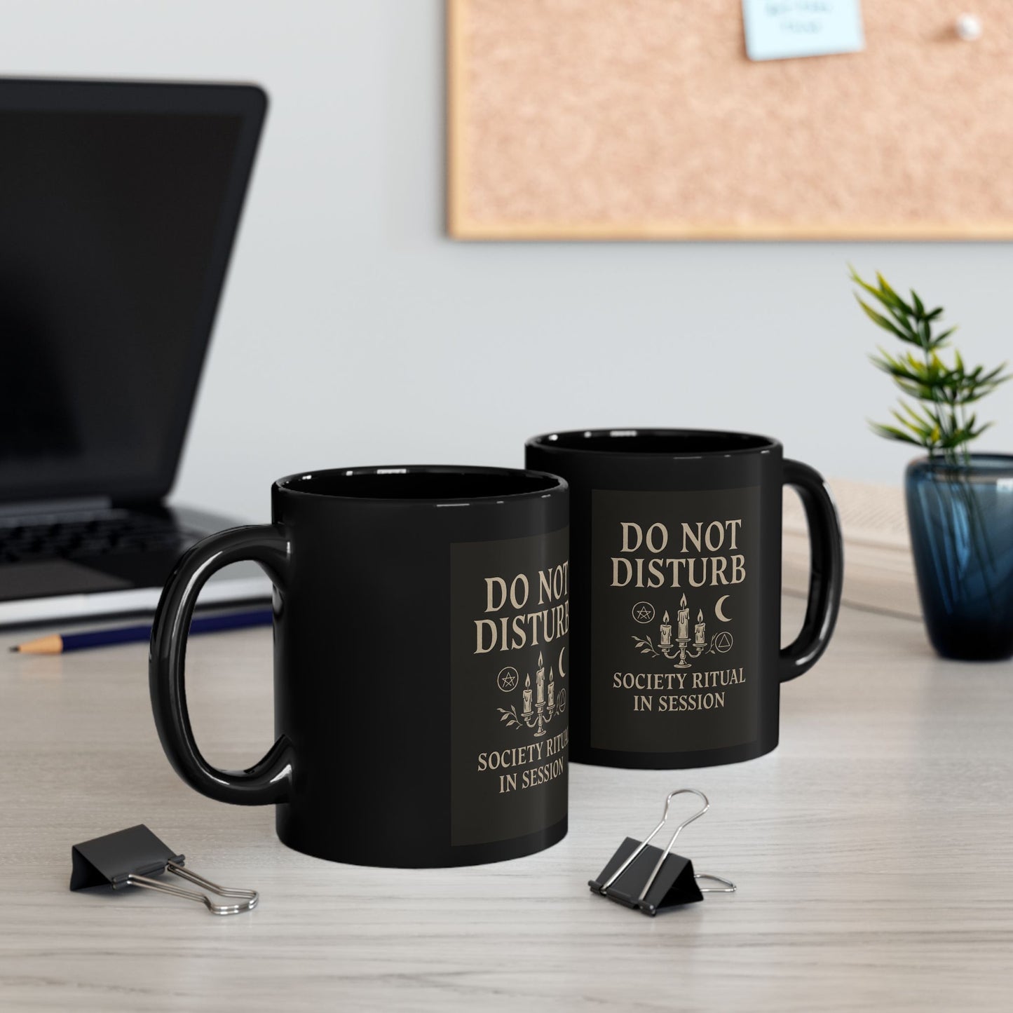 Do Not Disturb Mug - 11oz & 15oz Black Coffee Cup for Ritual Lovers