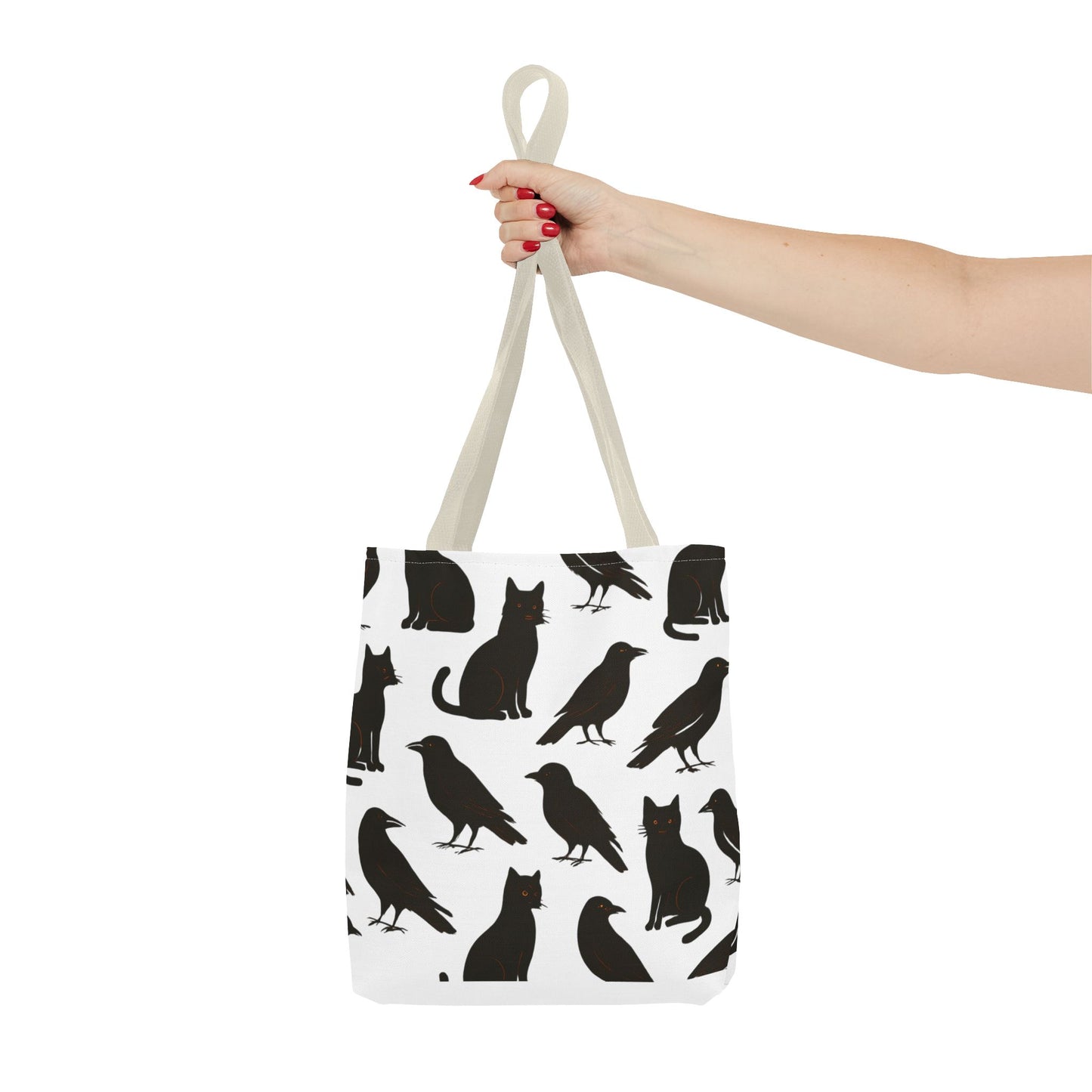 Mystical Black Cats & Crows Tote Bag - Perfect for Halloween and Everyday Use