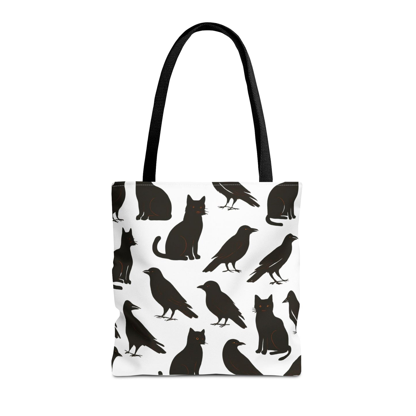 Mystical Black Cats & Crows Tote Bag - Perfect for Halloween and Everyday Use