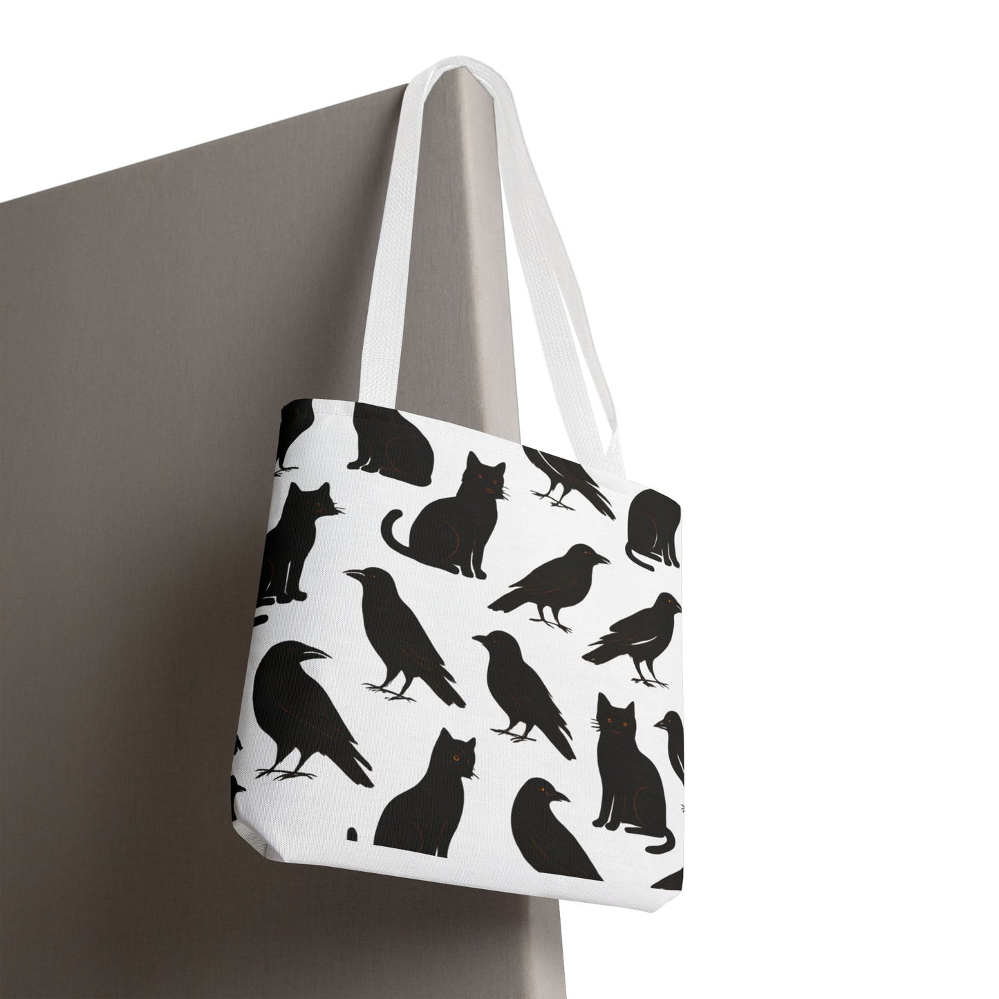 Mystical Black Cats & Crows Tote Bag - Perfect for Halloween and Everyday Use