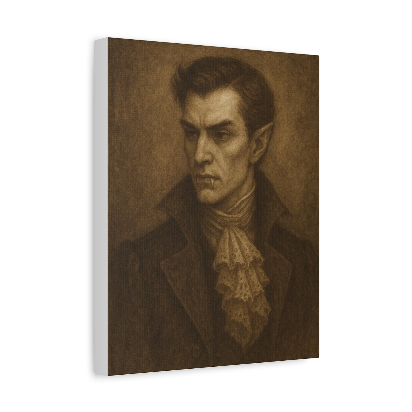 Gothic Vampire Portrait Canvas Wall Art