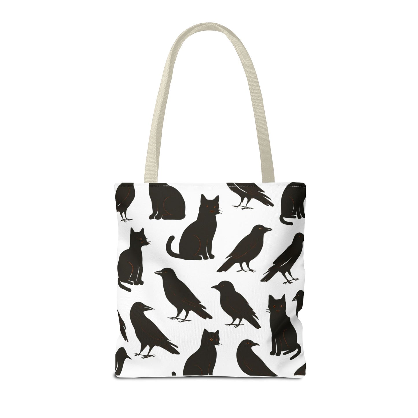 Mystical Black Cats & Crows Tote Bag - Perfect for Halloween and Everyday Use