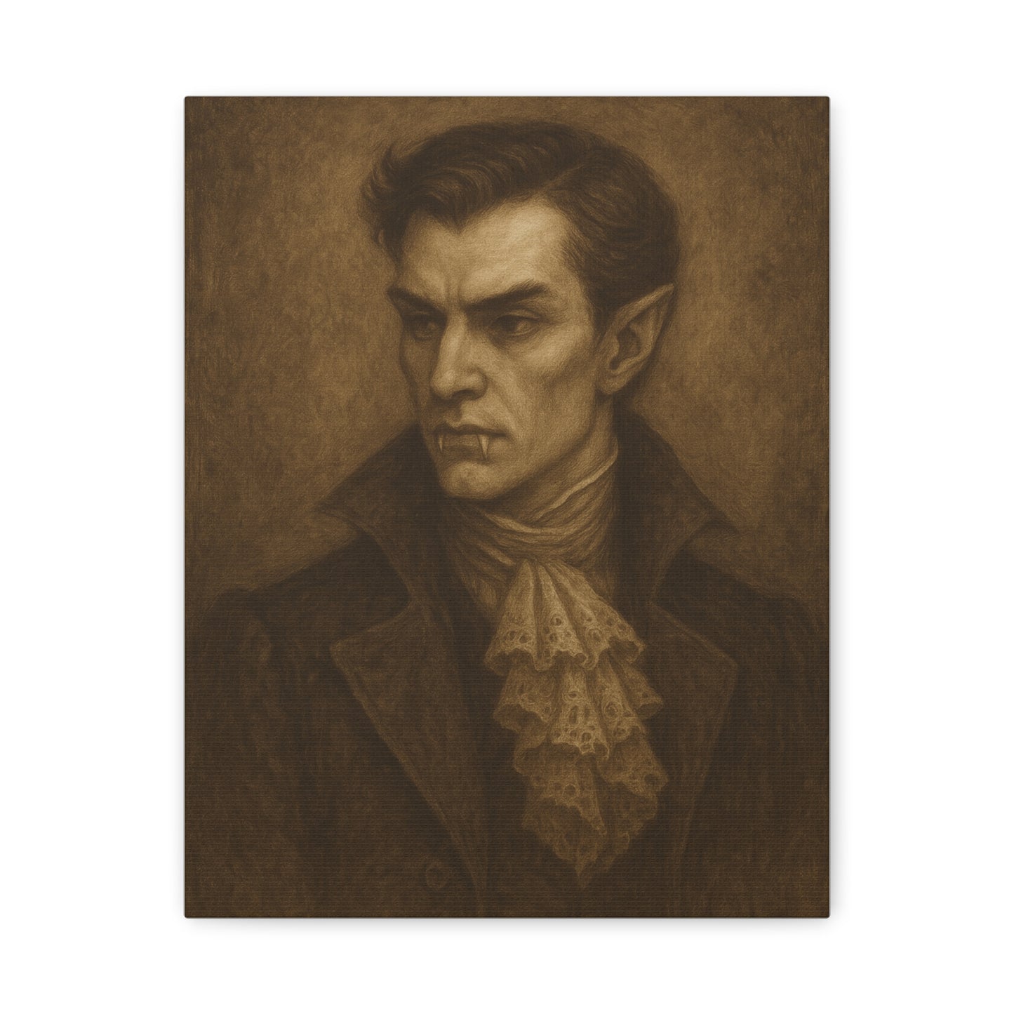 Gothic Vampire Portrait Canvas Wall Art