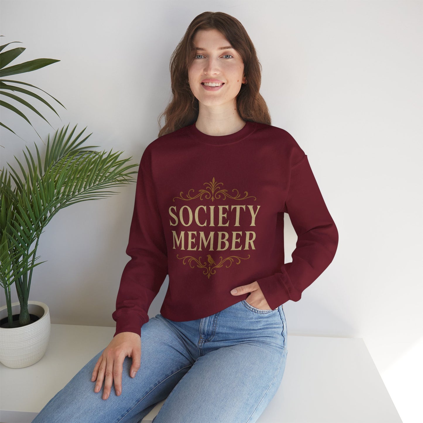 Society Member Unisex Heavy Blend™ Crewneck Sweatshirt - Perfect for Social Gatherings & Casual Days