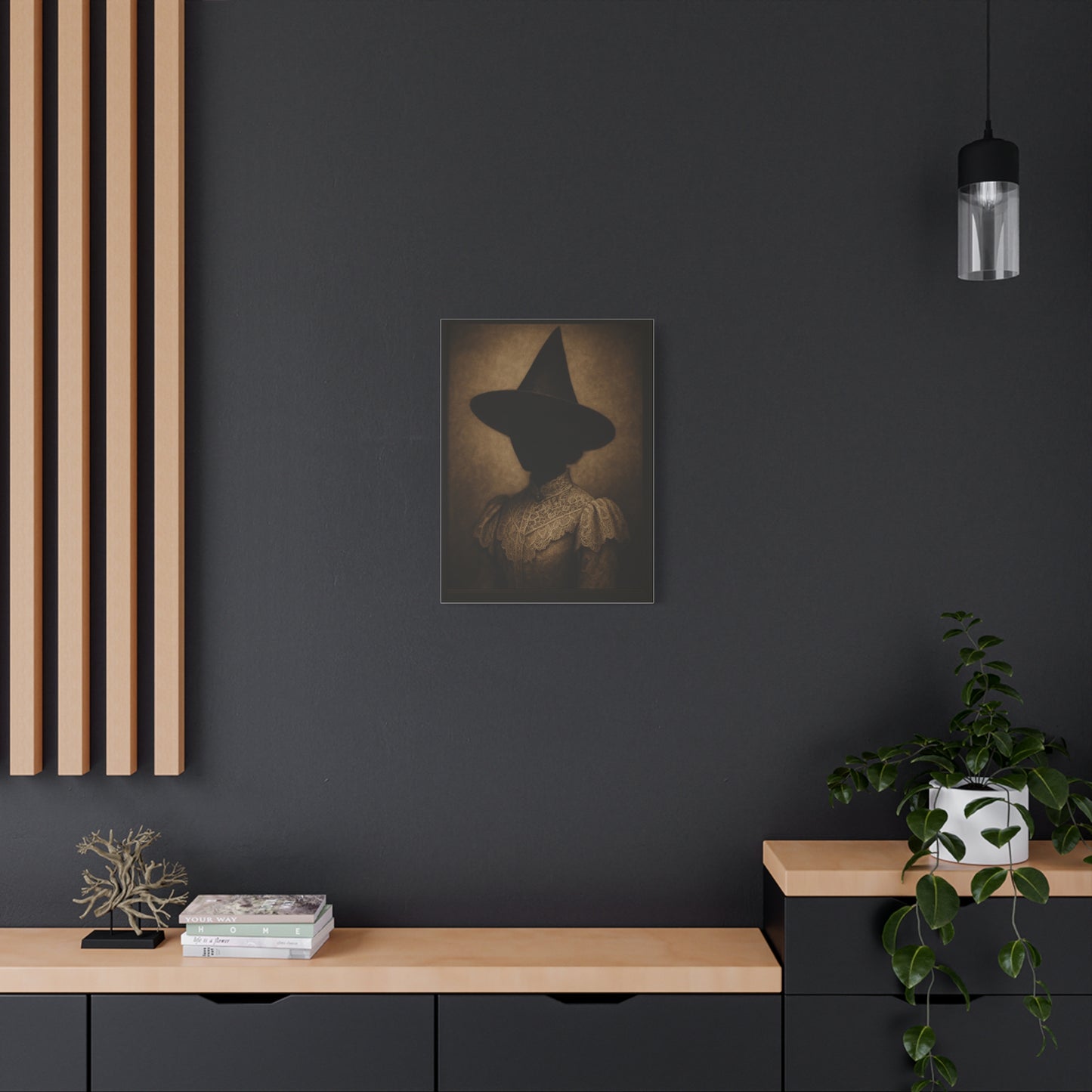 Mystical Witch Canvas Art - Elegant Stretched Wall Decor