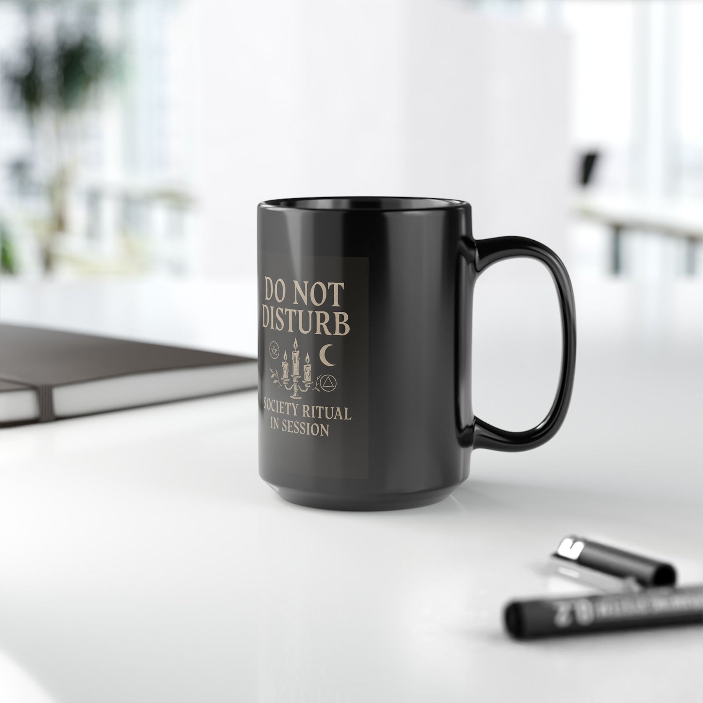 Do Not Disturb Mug - 11oz & 15oz Black Coffee Cup for Ritual Lovers
