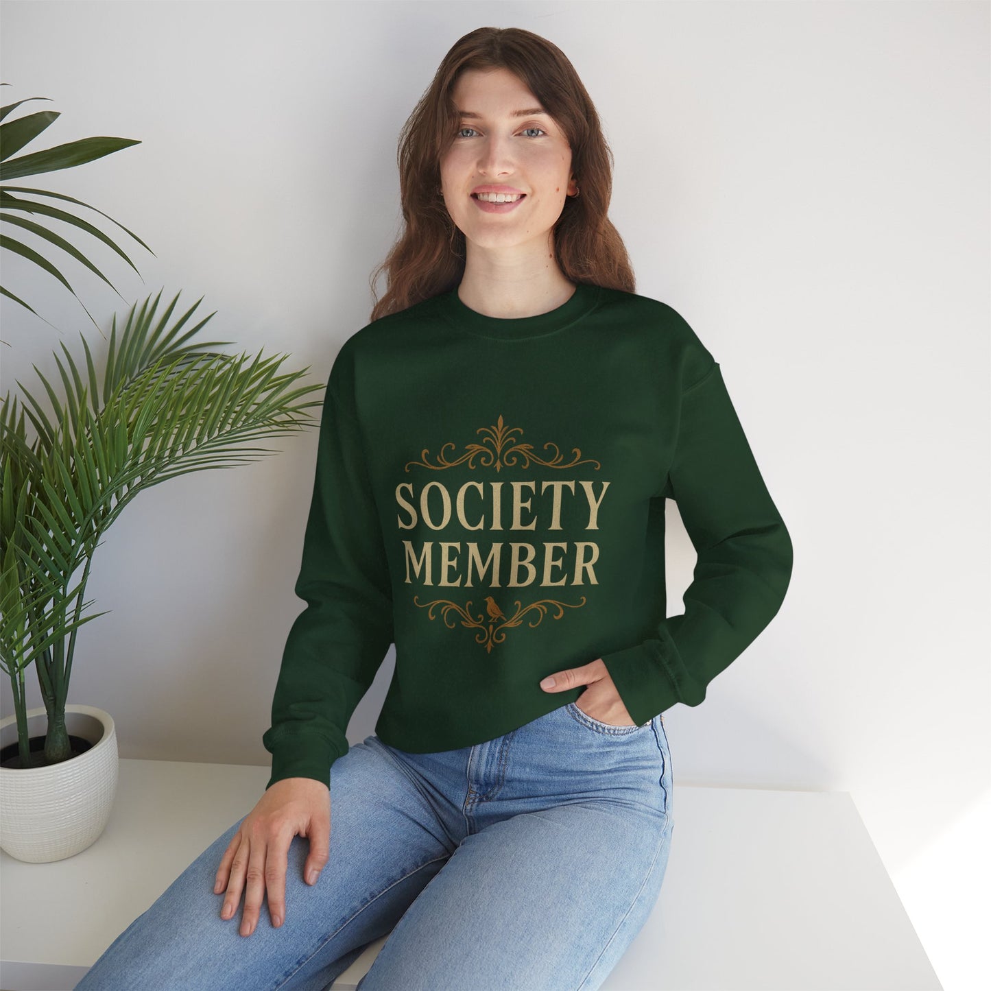 Society Member Unisex Heavy Blend™ Crewneck Sweatshirt - Perfect for Social Gatherings & Casual Days