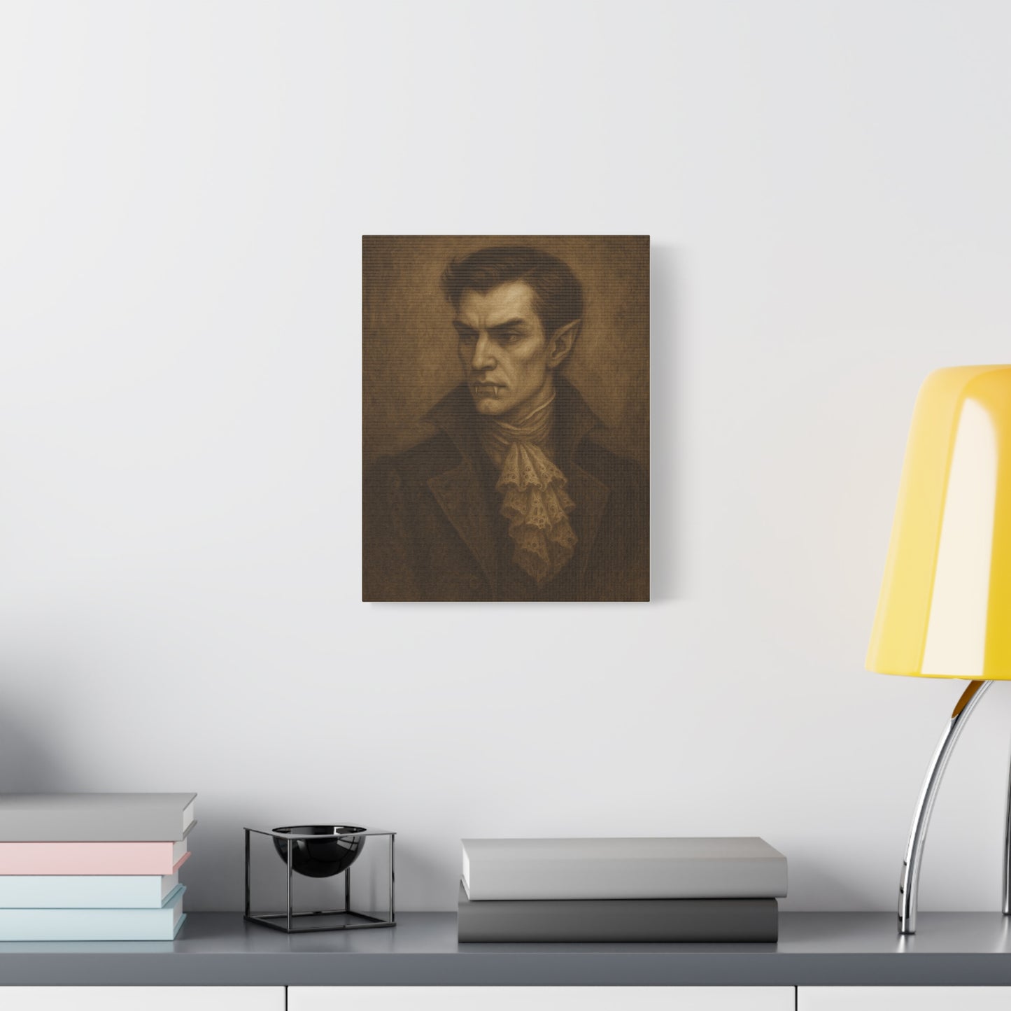Gothic Vampire Portrait Canvas Wall Art