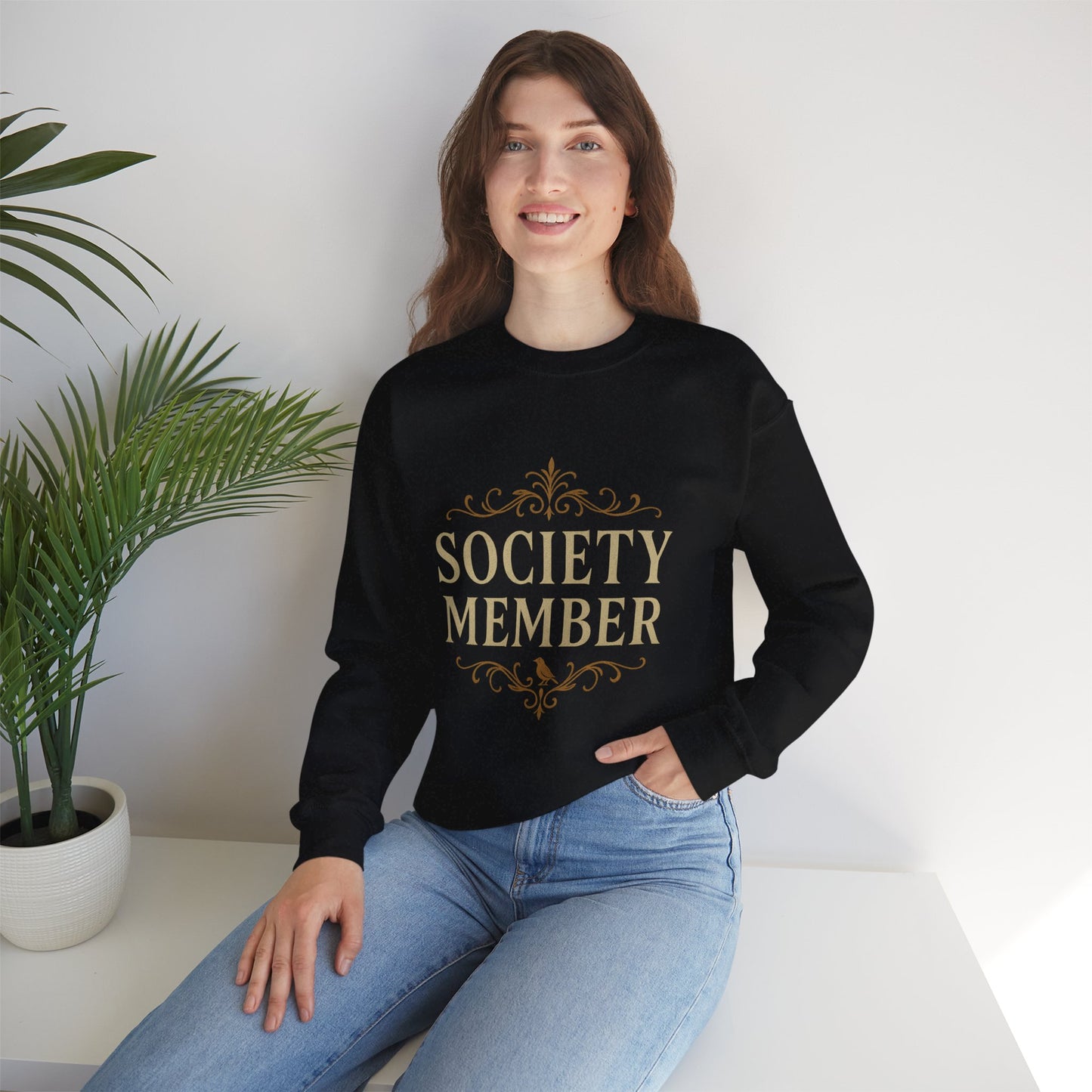 Society Member Unisex Heavy Blend™ Crewneck Sweatshirt - Perfect for Social Gatherings & Casual Days