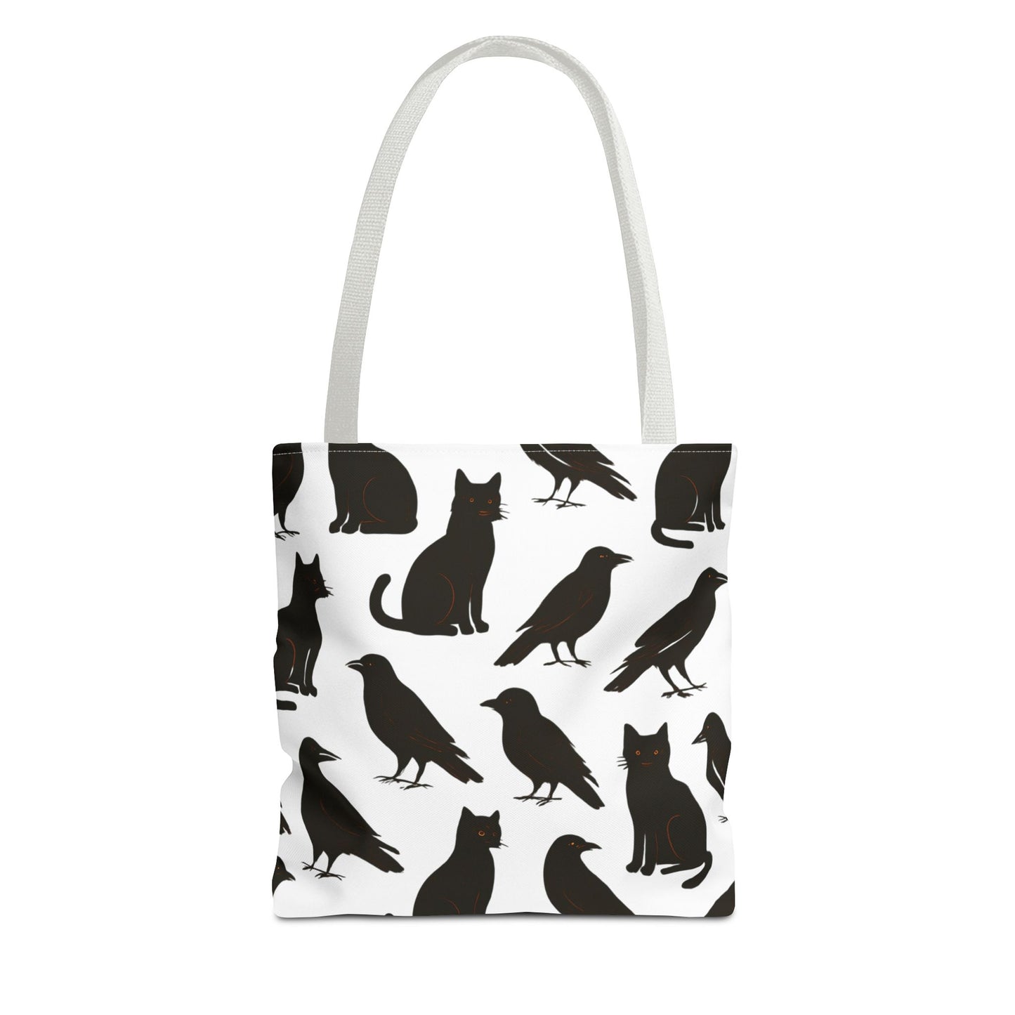Mystical Black Cats & Crows Tote Bag - Perfect for Halloween and Everyday Use