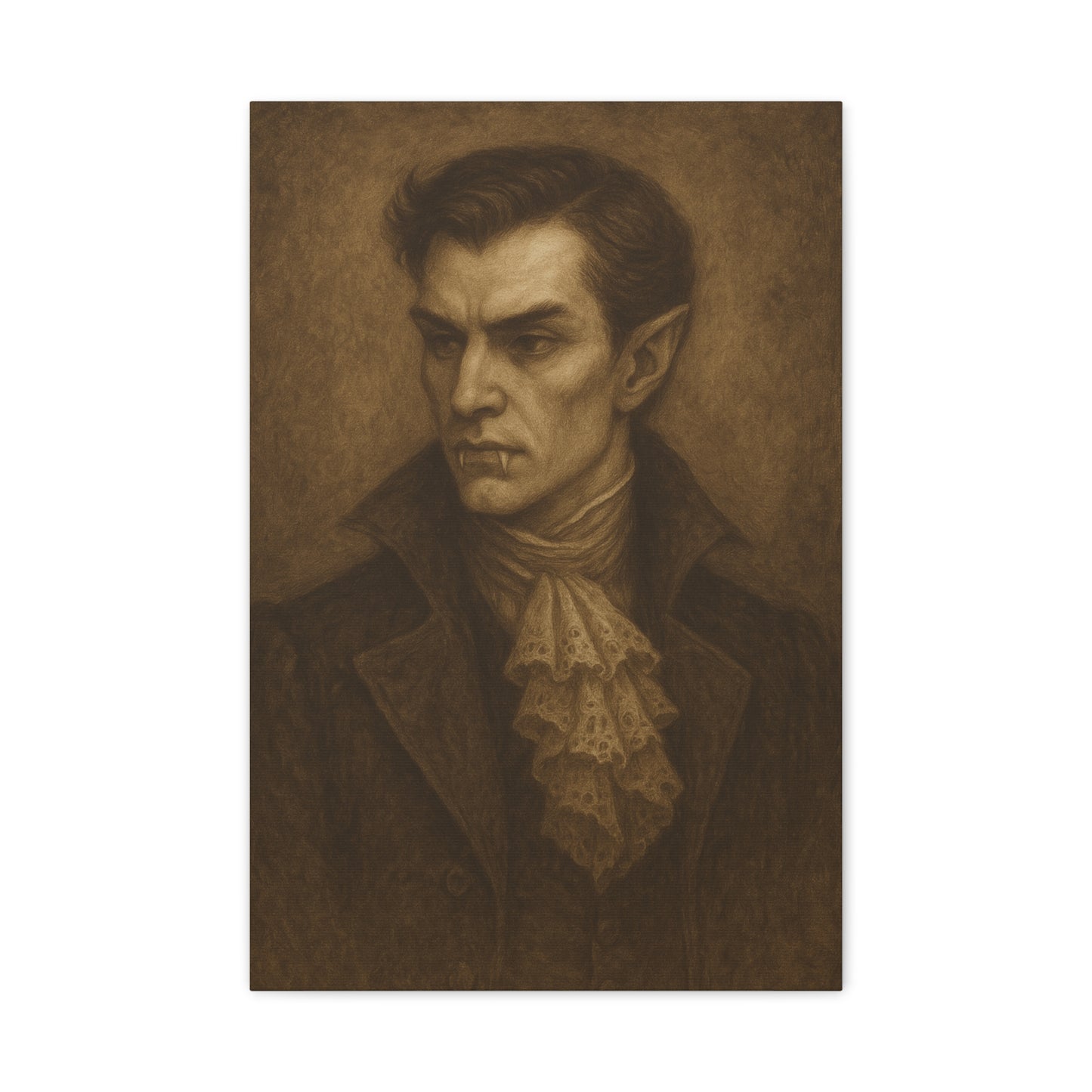 Gothic Vampire Portrait Canvas Wall Art