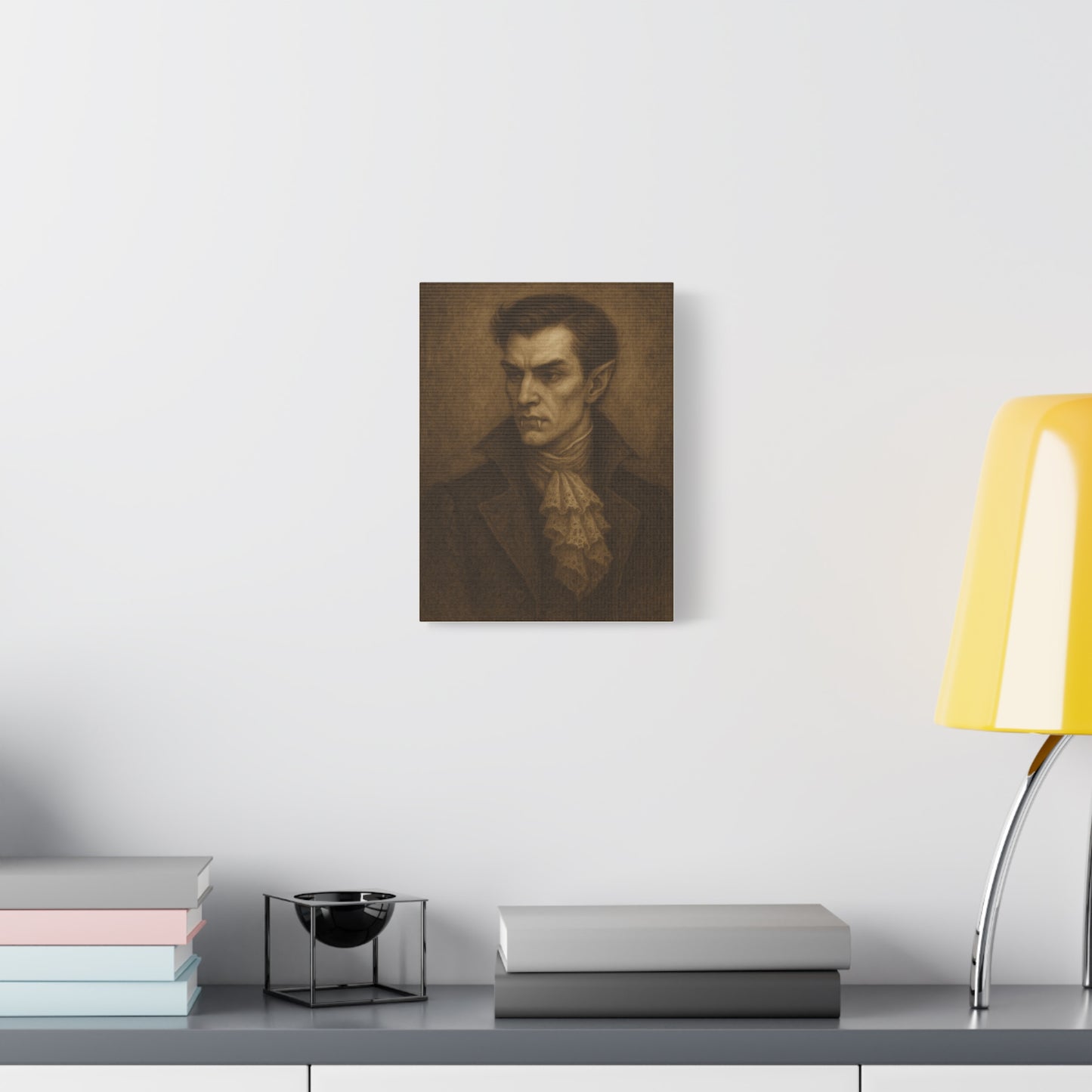 Gothic Vampire Portrait Canvas Wall Art