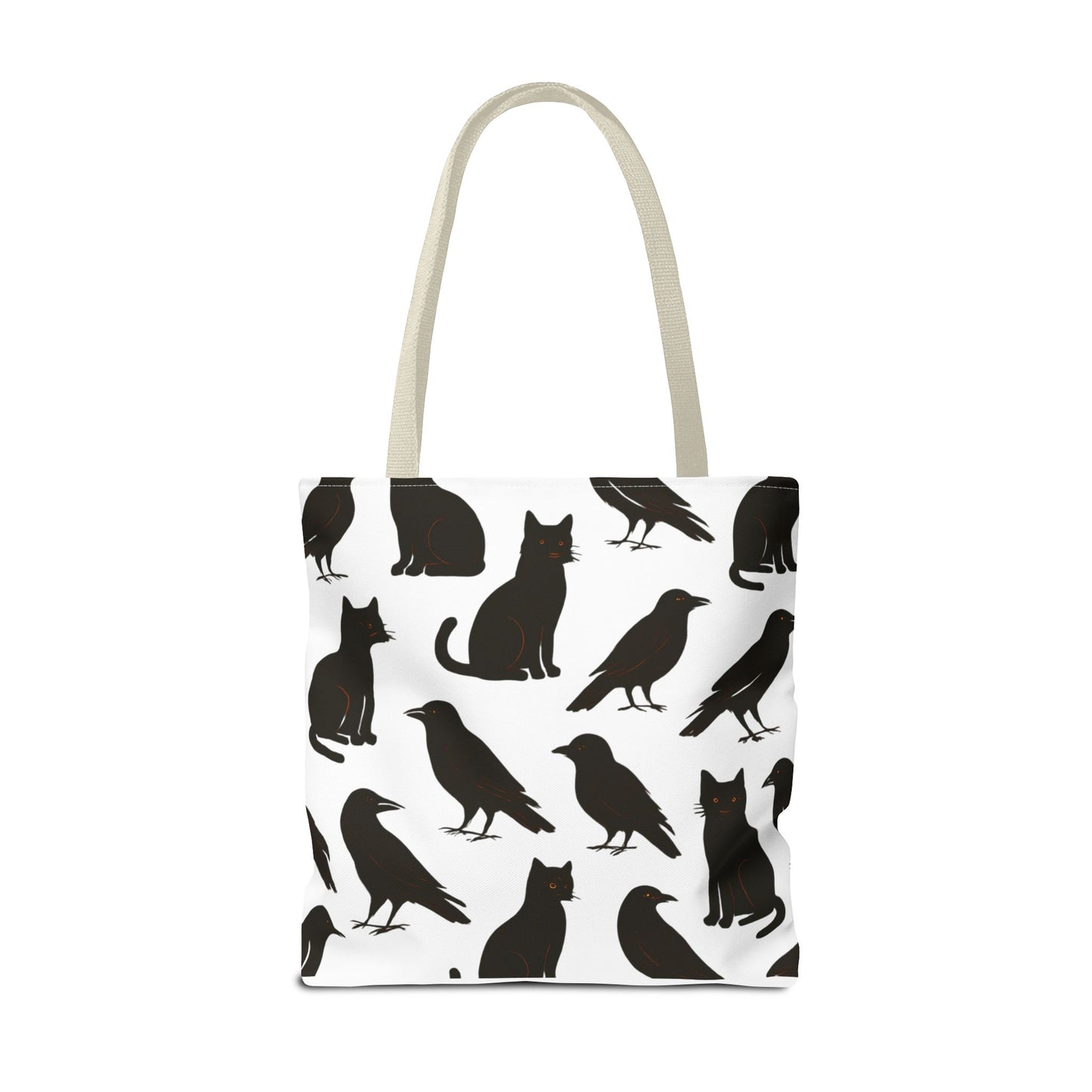 Mystical Black Cats & Crows Tote Bag - Perfect for Halloween and Everyday Use
