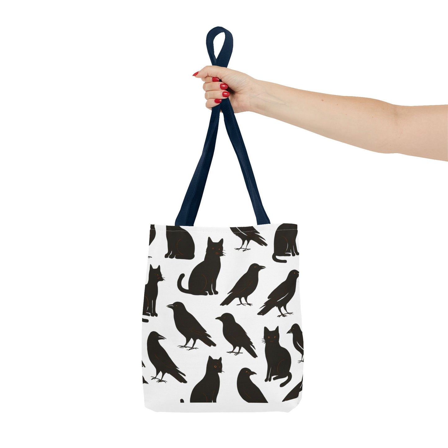 Mystical Black Cats & Crows Tote Bag - Perfect for Halloween and Everyday Use