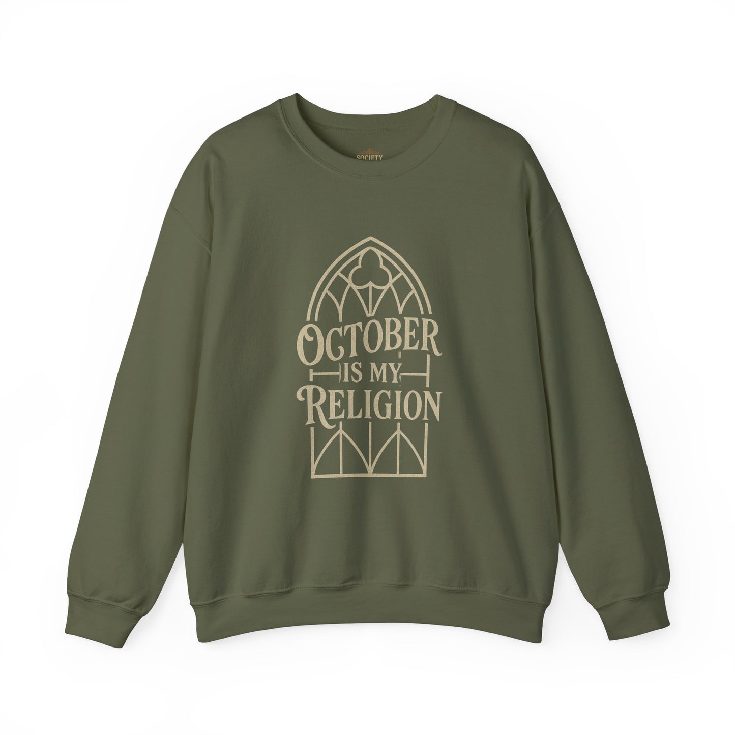 October Is My Religion Sweatshirt | Cozy Unisex Crewneck for Fall Celebrations