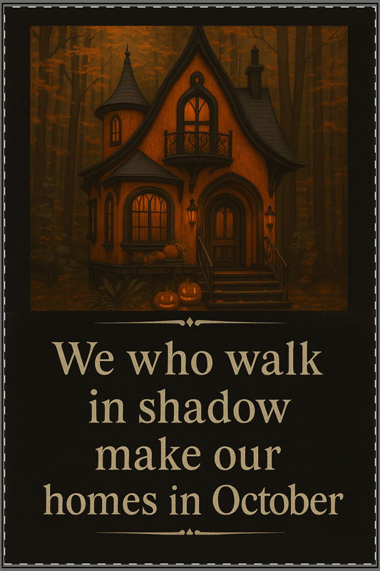 Halloween Satin Poster - We Who Walk in Shadow Make Our Homes in October